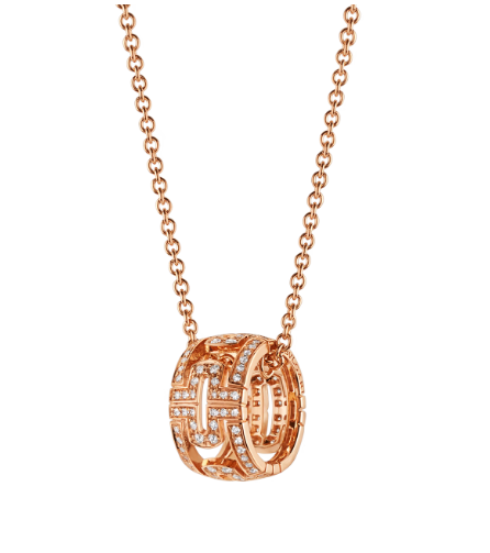 [：Polaidi]PARENTESI NECKLACE PINK GOLD DIAMOND