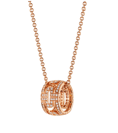 [：Polaidi]PARENTESI NECKLACE PINK GOLD DIAMOND