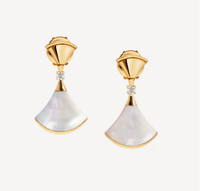[Perlaura Jewelry ]DREAM MOP 1 DIAMOND EARRINGS