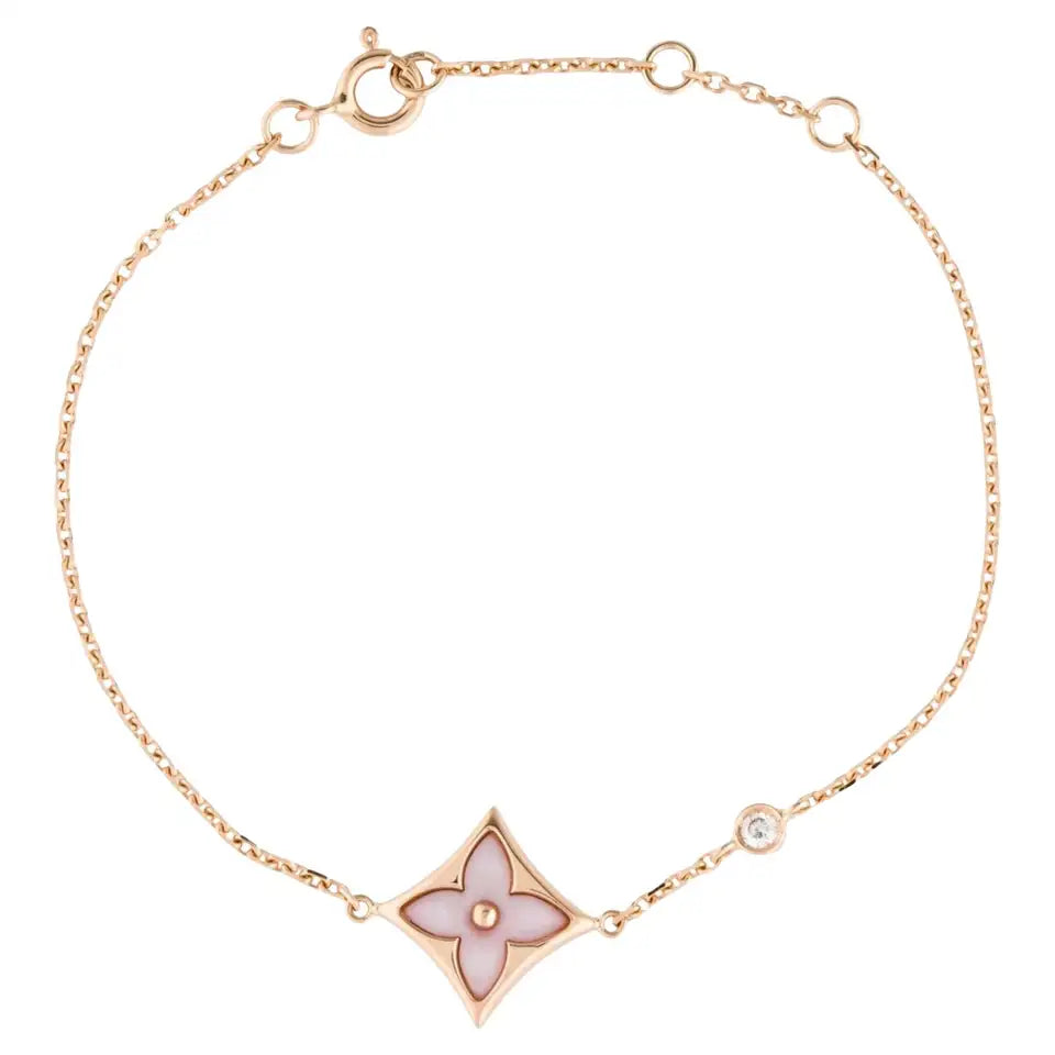 [：Polaidi Jewelry]STAR 1 DIAMOND PINK GOLD BRACELET