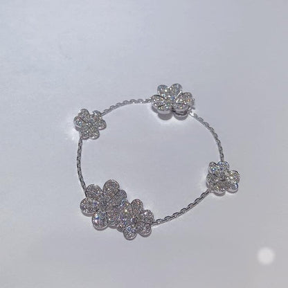 [：Polaidi Jewelry]FRIVOLE SILVER 5 FLOWERS BRACELET
