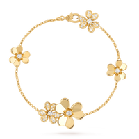 [Perlaura Jewelry ]FRIVOLE GOLD 5 FLOWERS BRACELET