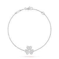 [Perlaura Jewelry ]FRIVOLE SILVER FLOWER DIAMOND BRACELET