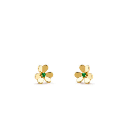 [Polaidi Jewelry]FRIVOLE  FLOWER MALACHITE EARRINGS