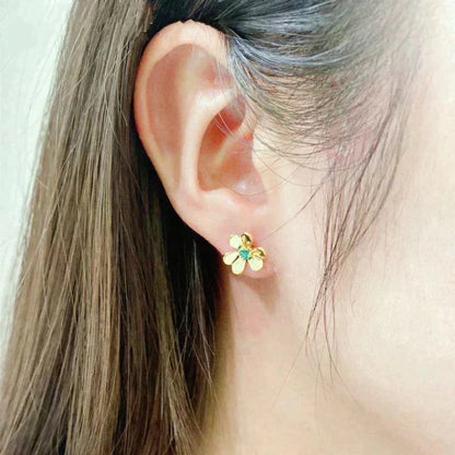 [：Polaidi Jewelry]FRIVOLE フラワー マラカイト イヤリング
