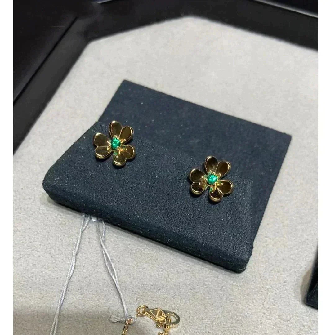 [：Polaidi Jewelry]FRIVOLE フラワー マラカイト イヤリング