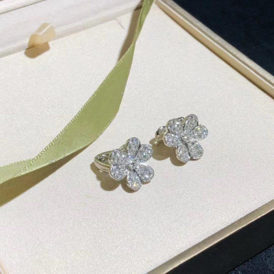 [Polaidi Jewelry]FRIVOLE SILVER FLOWER DIAMOND EARRINGS