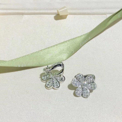 [：Polaidi Jewelry]FRIVOLE SILVER FLOWER DIAMOND EARRINGS