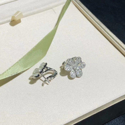 [Polaidi Jewelry]FRIVOLE SILVER FLOWER DIAMOND EARRINGS