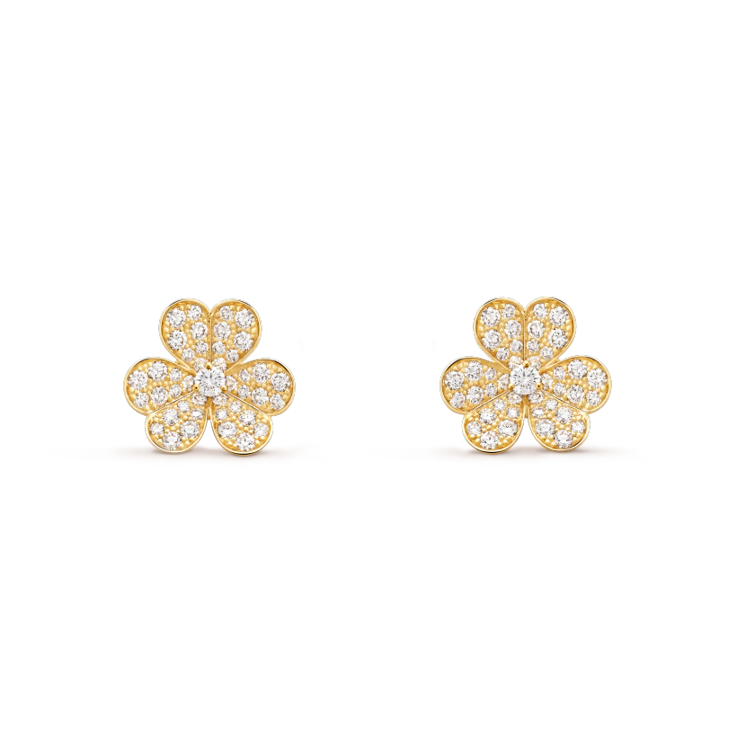 [：Polaidi Jewelry]フリヴォル ゴールドフラワーダイヤモンドピアス