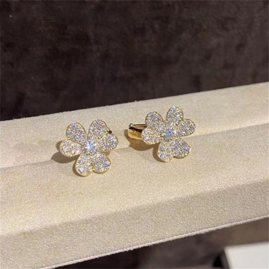 [Polaidi Jewelry]FRIVOLE GOLD FLOWER DIAMOND EARRINGS