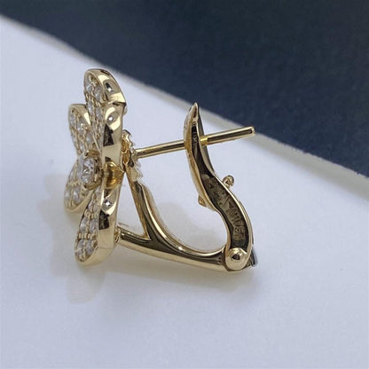 [：Polaidi Jewelry]フリヴォル ゴールドフラワーダイヤモンドピアス