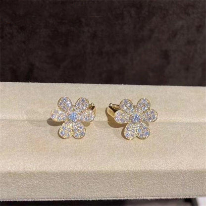 [Polaidi Jewelry]FRIVOLE GOLD FLOWER DIAMOND EARRINGS