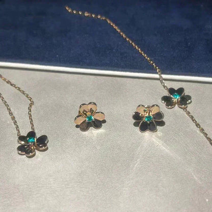 [：Polaidi Jewelry]FRIVOLE フラワー マラカイト イヤリング