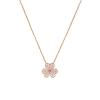 [Perlaura Jewelry ]FRIVOLE ROSE GOLD FLOWER DIAMOND NECKLACE