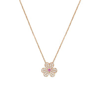 [Perlaura Jewelry ]FRIVOLE ROSE GOLD FLOWER DIAMOND NECKLACE
