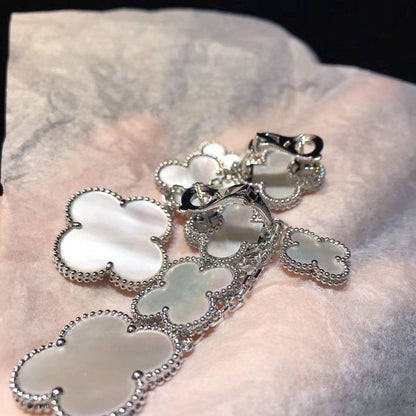 [Polaidi Jewelry]CLOVER EARRINGS WHITE MOP 4 MOTIFS SILVER