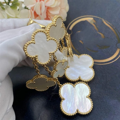 [Polaidi Jewelry]CLOVER EARRINGS WHITE MOP 4 MOTIFS GOLD