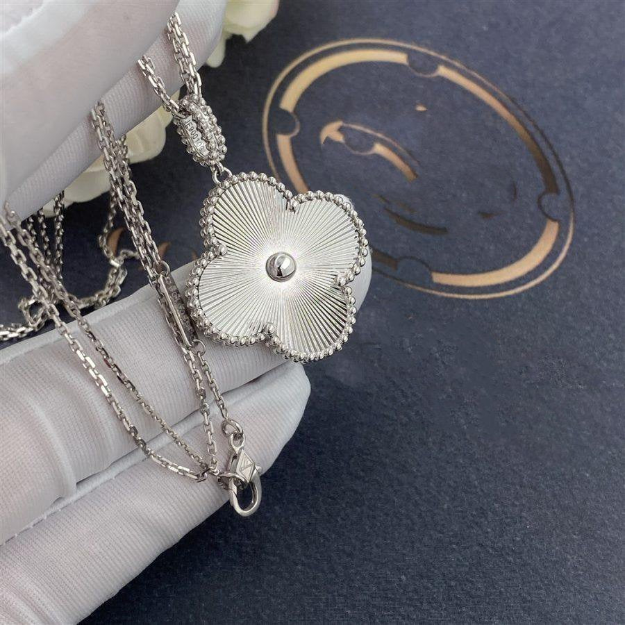 [Polaidi Jewelry]CLOVER 25MM SILVER BIG CLOVER NECKLACE