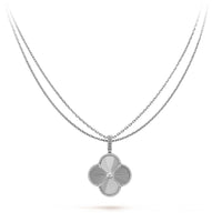 [Perlaura Jewelry ]CLOVER 25MM SILVER BIG CLOVER NECKLACE