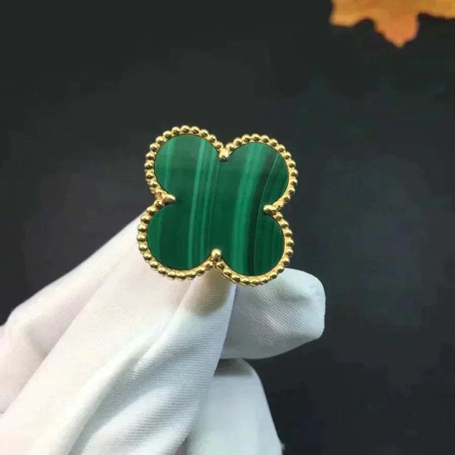 [Polaidi Jewelry]CLOVER MALACHITE RING