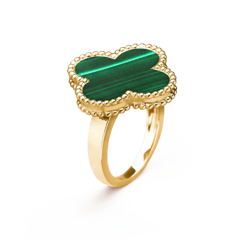[Polaidi Jewelry]CLOVER MALACHITE RING