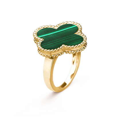 [Polaidi Jewelry]CLOVER MALACHITE RING