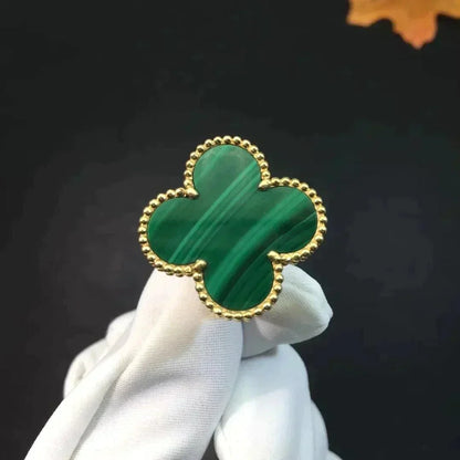 [：Polaidi Jewelry]クローバーマラカイトリング