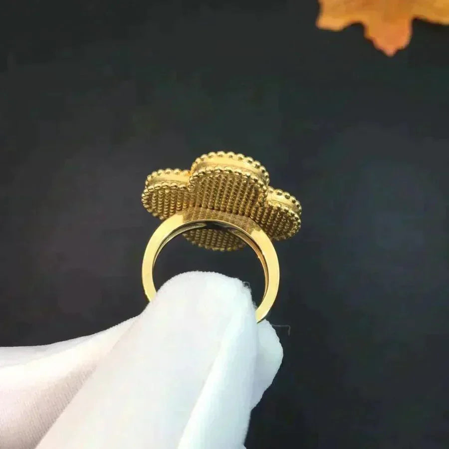 [：Polaidi Jewelry]クローバーマラカイトリング