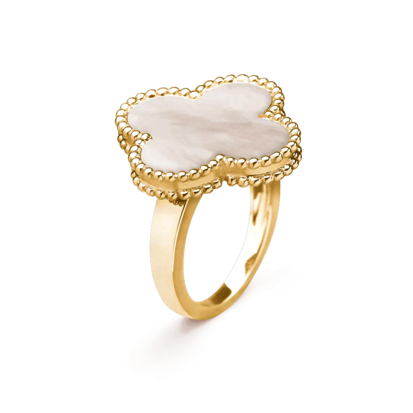 [：Polaidi Jewelry]CLOVER WHITE MOP RING