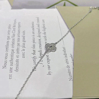 [：Polaidi Jewelry]CLOVER  SINGLE FLOWER BRACELET SILVER