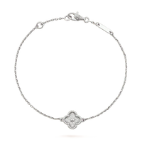[Perlaura Jewelry ]CLOVER  SINGLE FLOWER BRACELET SILVER
