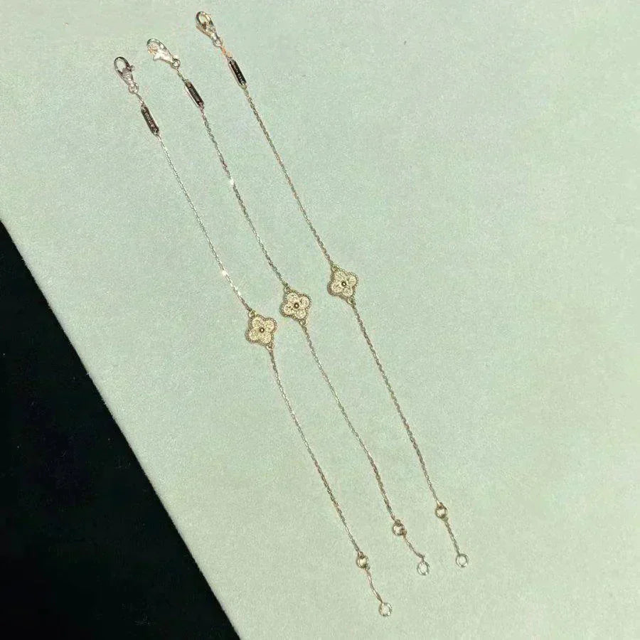 [：Polaidi Jewelry]CLOVER SINGLE FLOWER BRACELET