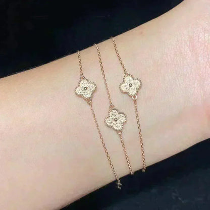 [：Polaidi Jewelry]CLOVER SINGLE FLOWER BRACELET