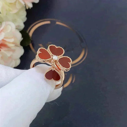 [Polaidi Jewelry]SWEET CLOVER CARNELIAN RING