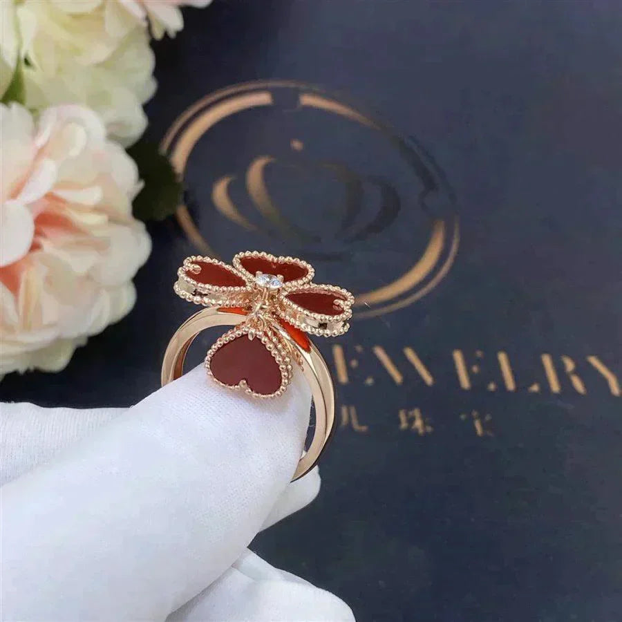 [Polaidi Jewelry]SWEET CLOVER CARNELIAN RING