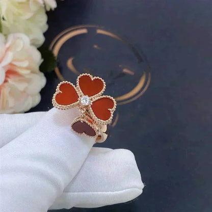 [Polaidi Jewelry]SWEET CLOVER CARNELIAN RING