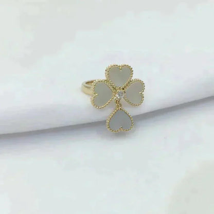 [Polaidi Jewelry]SWEET CLOVER WHITE MOP RING