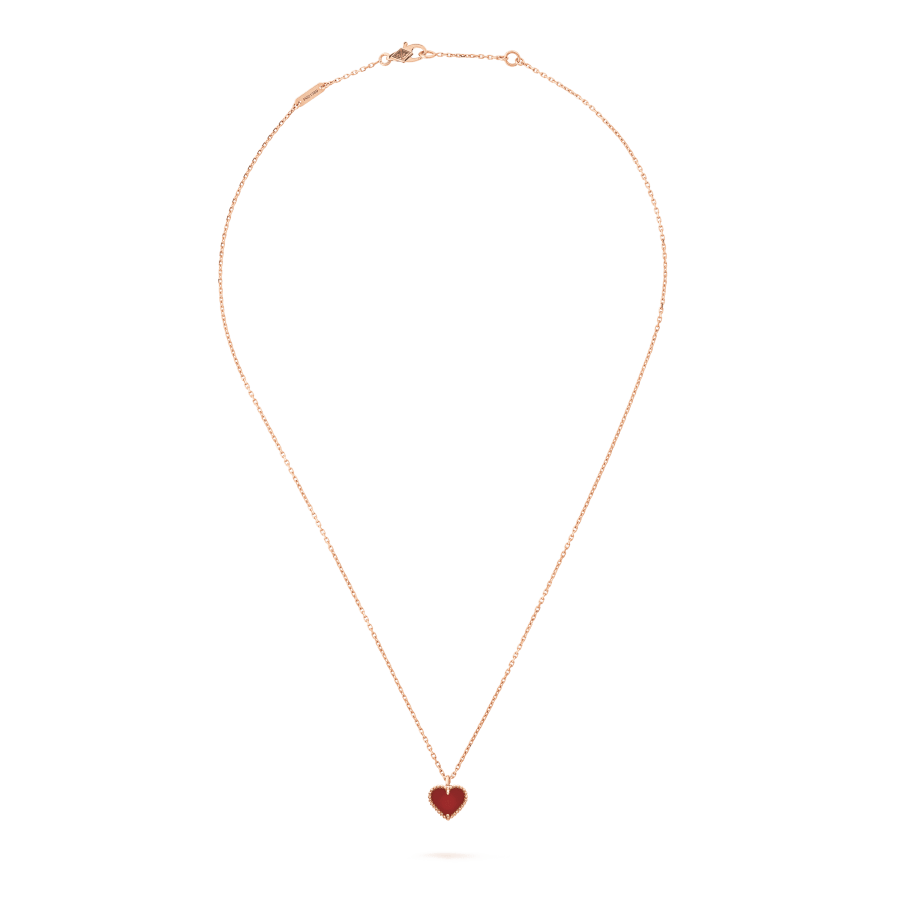 [：Polaidi Jewelry]スイートクローバー カーネリアンハートネックレス