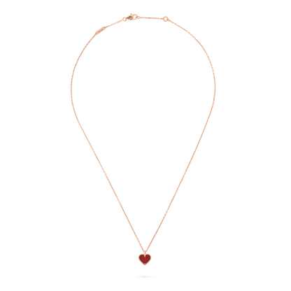 [：Polaidi Jewelry]スイートクローバー カーネリアンハートネックレス