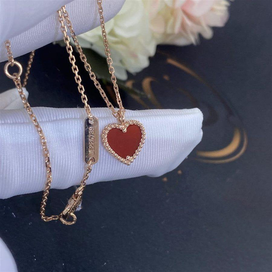 [：Polaidi Jewelry]スイートクローバー カーネリアンハートネックレス