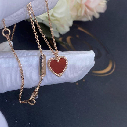[：Polaidi Jewelry]スイートクローバー カーネリアンハートネックレス