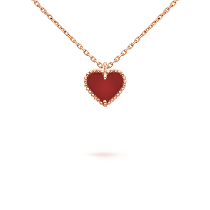 [：Polaidi Jewelry]スイートクローバー カーネリアンハートネックレス