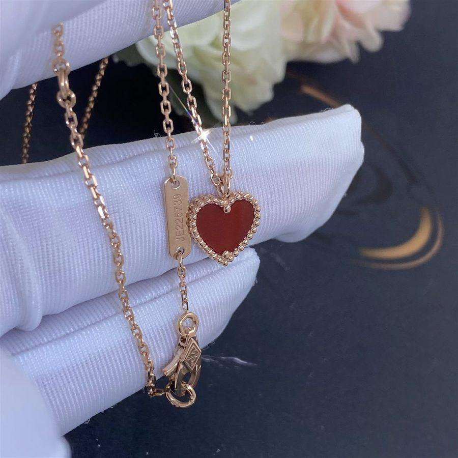 [：Polaidi Jewelry]スイートクローバー カーネリアンハートネックレス