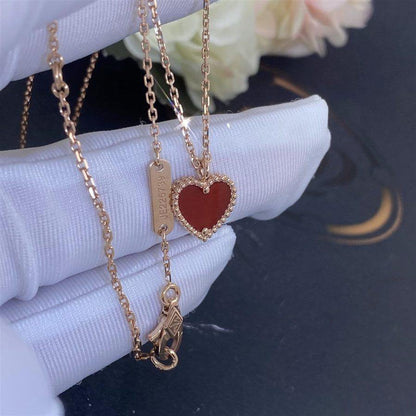 [：Polaidi Jewelry]スイートクローバー カーネリアンハートネックレス