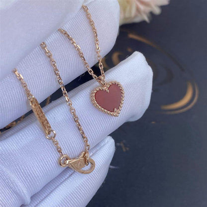 [：Polaidi Jewelry]スイートクローバー カーネリアンハートネックレス
