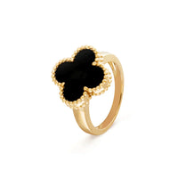 [Perlaura Jewelry ]CLOVER ONYX RING