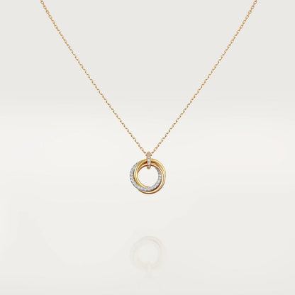 [：Polaidi Jewelry]TRINITY NECKLACE SILVER GOLD PINK GOLD DIAMONDS