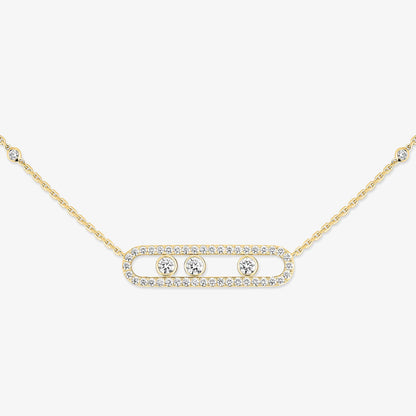 [Polaidi Jewelry] Move Pave_ Rose Gold Diamond Necklace