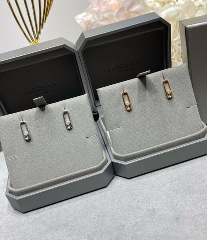 [Polaidi Jewelry]MOVE UNO SMALL 1 DIAMOND EARRINGS